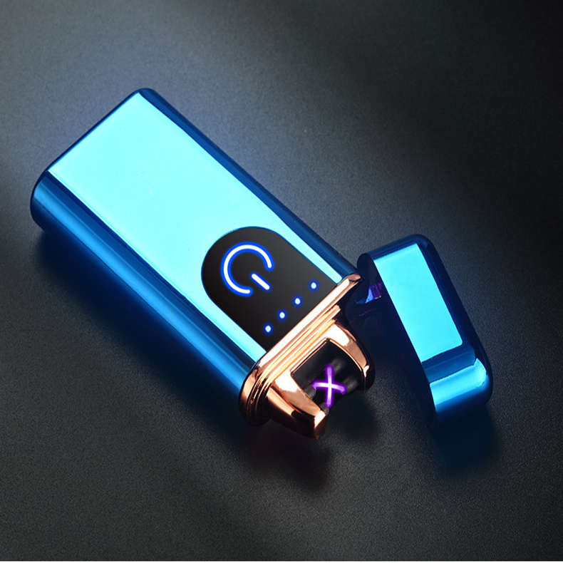 USB metal charging lighter windproof electronic lighters touch sensitive for men gadgets cigarette smoking