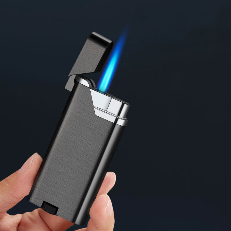 Windproof Refillable Butane Gas Creative Smoking Cigarettes Lighter High Flame Jet Lighter Torch for Cigars and Kitchen