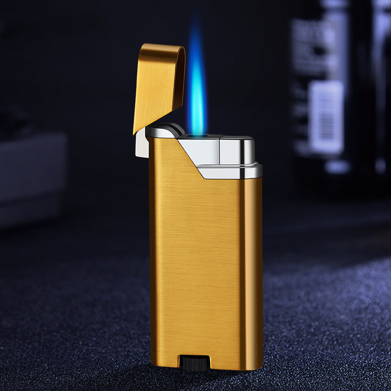 Windproof Refillable Butane Gas Creative Smoking Cigarettes Lighter High Flame Jet Lighter Torch for Cigars and Kitchen