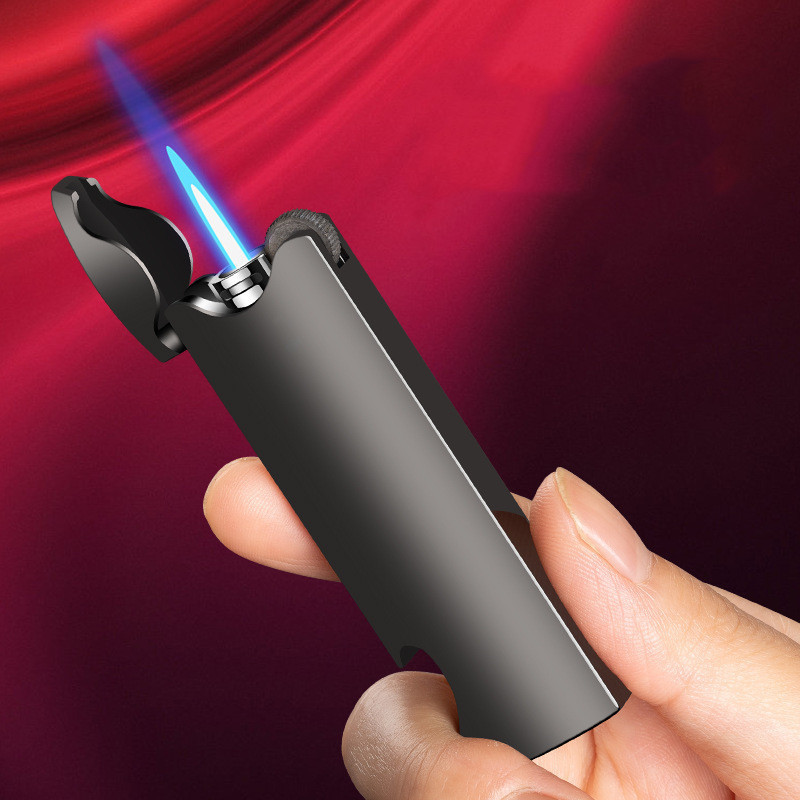 Design Novelty Butane Lighter Cigarette Wind Proof Cigar Torch Jet Lighter Encendedor, Thin Torch Lighter with Bottle Opener