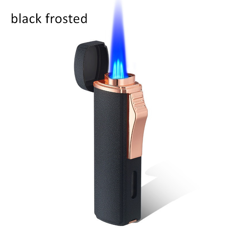 Hot Triple Butane Gas Custom Wholesale Logo Torch Flame Lighter Mecheros Briquet Feuerzeug For Smoke Cigarette with Cigar Punch