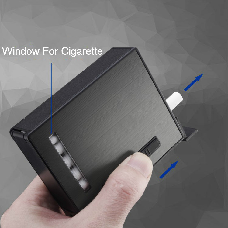 Electric Coil lighter with 20pcs cigarette capacity box usb rechargeable case lighter custom design