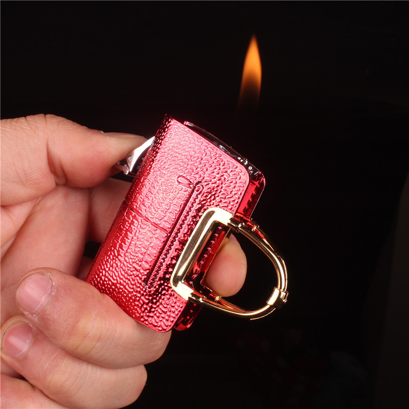 Top Quality Fancy Butane Lighter Ladies Handbag Open Flame Women Glitter Lighters