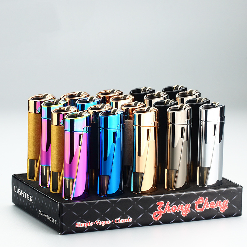 Butane Lighter in Pocket Size, Adjustable Triple Jet Flame Refillable ...