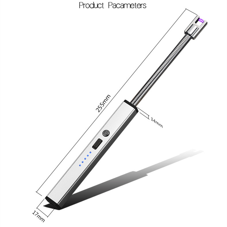 Electronic Long Matches For Candles Refillable Stove Grill Lighter Kitchen Gas Lighter Stick Camping BBQ Arc Lighter