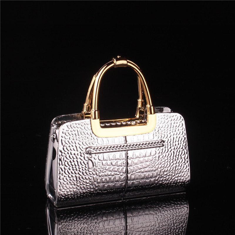 Top Quality Fancy Butane Lighter Ladies Handbag Open Flame Women Glitter Lighters