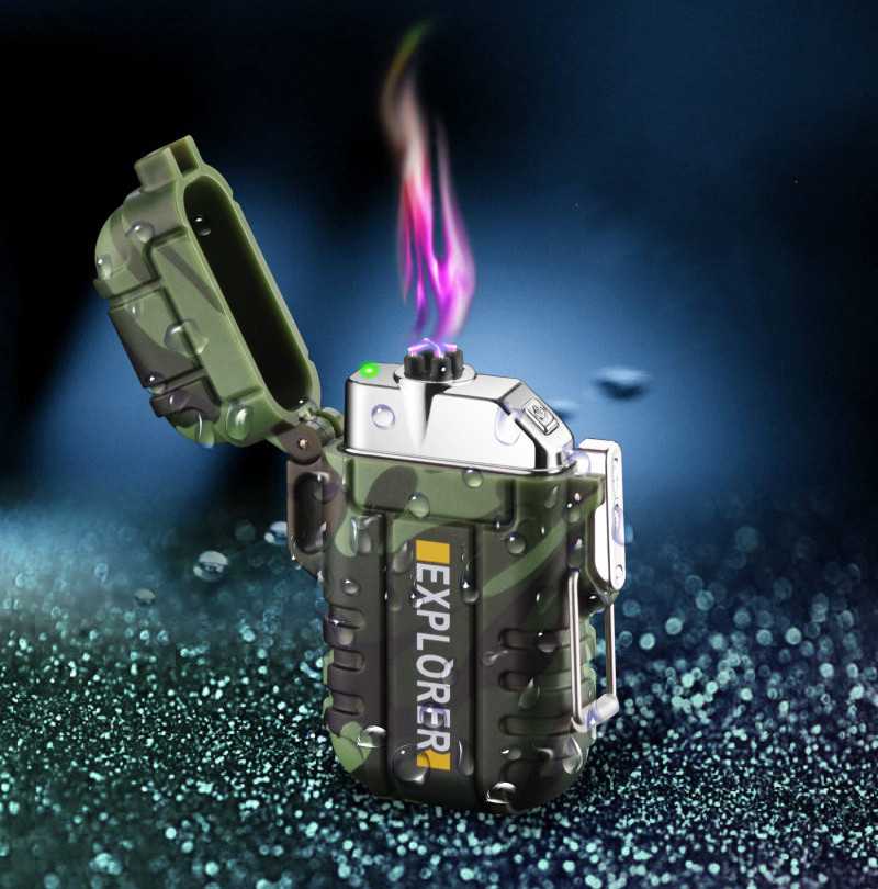 KL-097  Hot  Sale  Windproof  Waterproof  Arc  USB   Lighter   Electric  Outdoors   Lighter