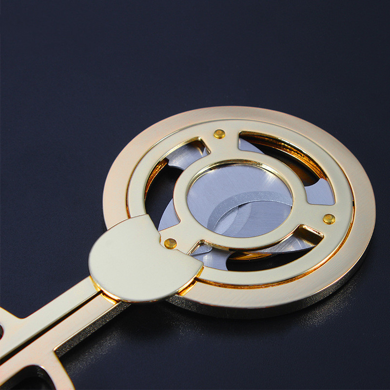 Best Seller Custom Logo Luxury Cigar Accessories Double Blades Pocket Guillotine Cutter V-cigar Cutter For Cigar Tools