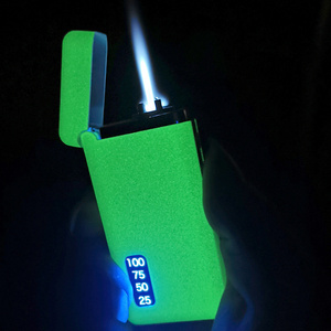 Flame Torch Lighter Build-In Punch Custom Metal Jet Flame Cigar Lighter color triple jet flame lighter