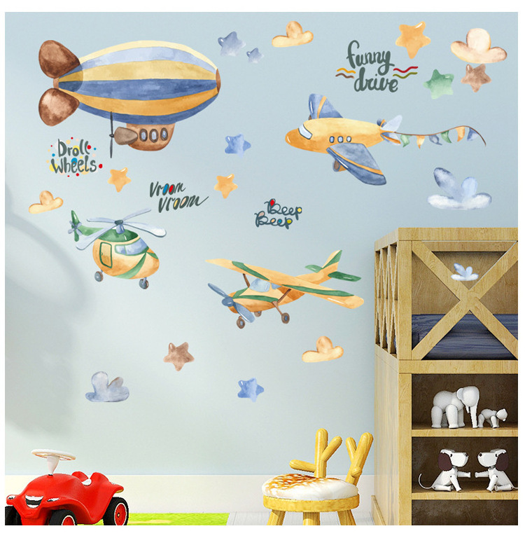 Removable DIY Home Decors forest and animals cartoon Stickers waterproof pvc wall decal Wholesale Custom background Wall Decor