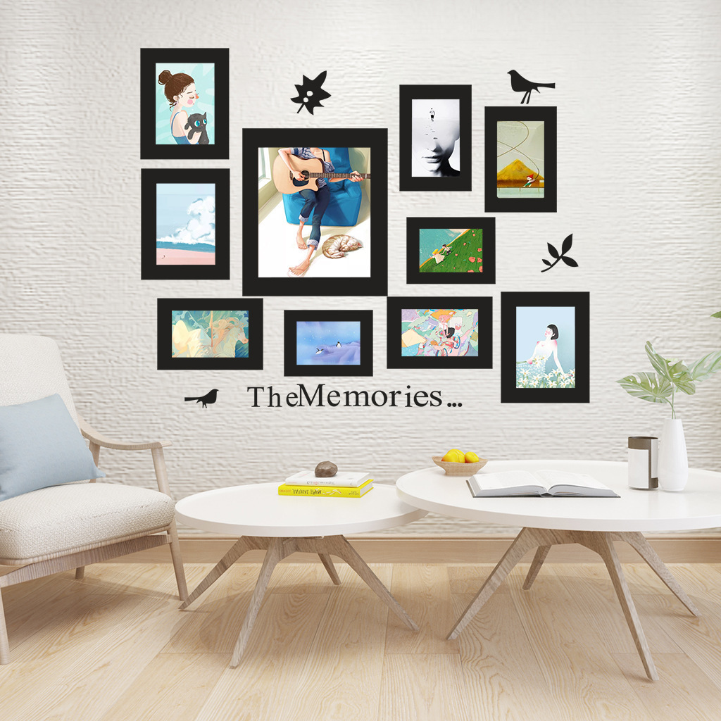 New 3D PVC Removable Photo Frame Wall Sticker Vinyl Decal Home Decor Family Picture Frames Memory Sticker Living Room Art Theme