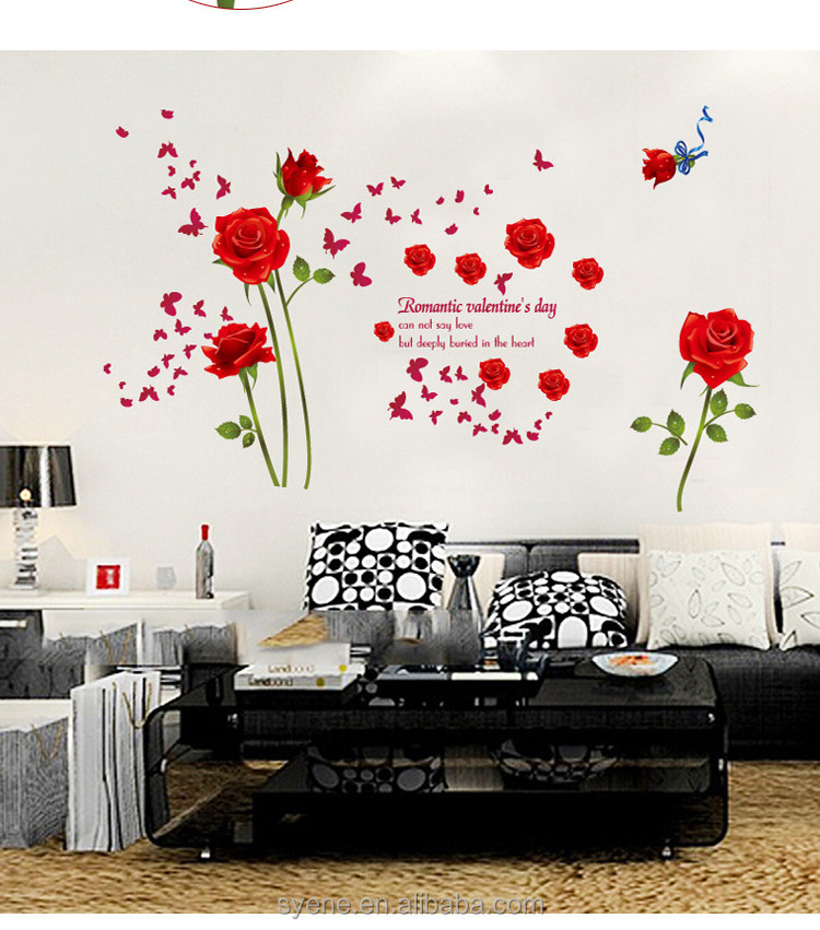 Syene hot wallpaper for bedroom walls sticker 3d flower wallpaper for bedroom walls home decor mural