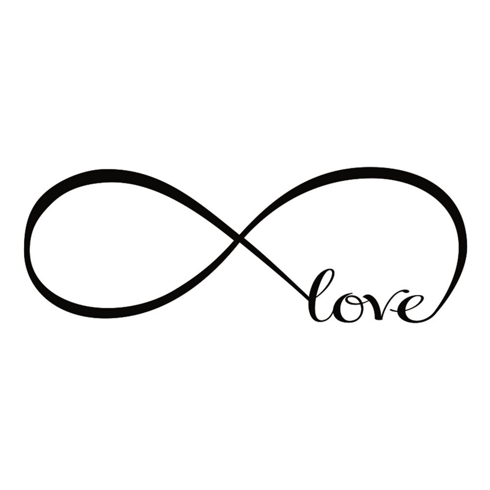 Love Infinity Wall Sticker Symbol Bedroom Headboard Quote Vinyl Decals Wall Decoration Living Room Removable Art Decor Murals