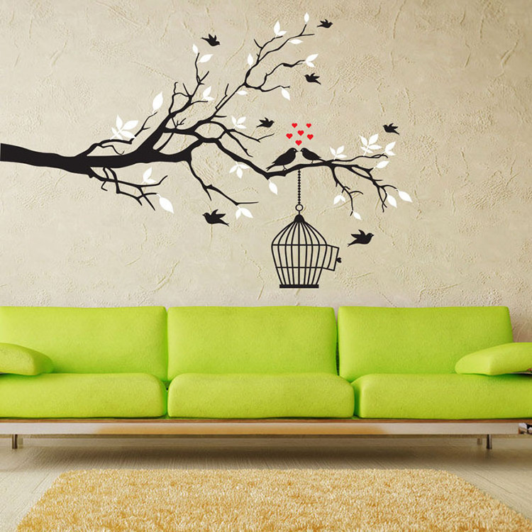 Plant Natual Wall Stickers Decal Art Decor Room Decoration Peel and Stick Self - Adhesive for Garden Living Room Bedroom Kitchen