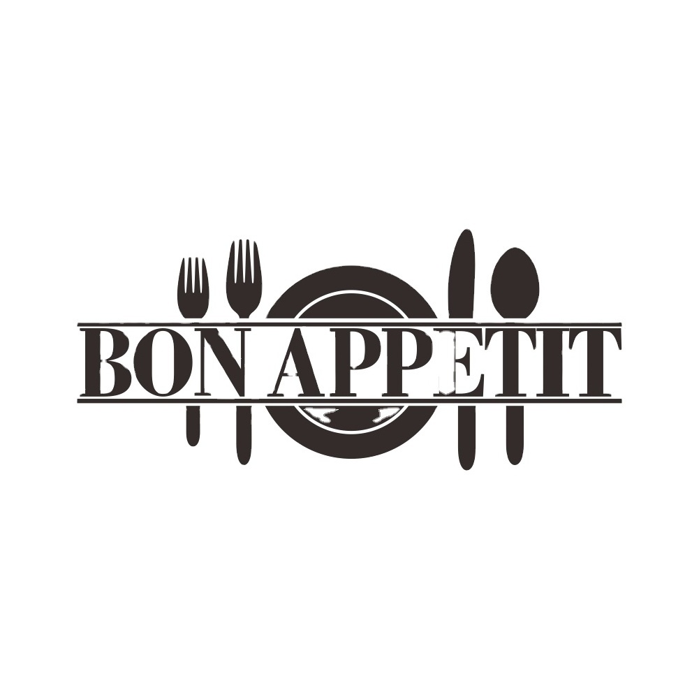 Bon Appetit 3D French Quotes Wall Decal Vinyl Kitchen Wall Stickers Dining Room Home Restaurant Art-Themed Removable Wall Decor