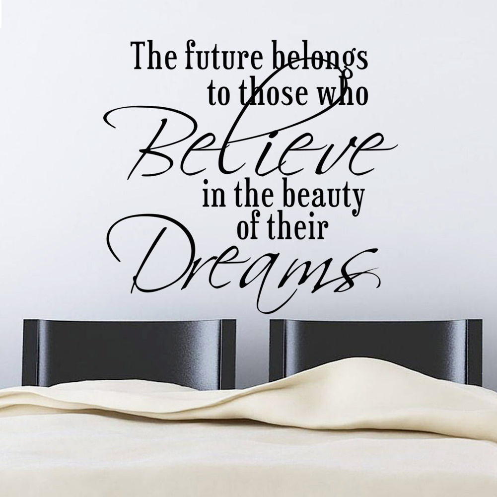 Custom Art Deco Motivational Wall Art Quote Stickers Inspirational Saying Wall Decals for Room Decor