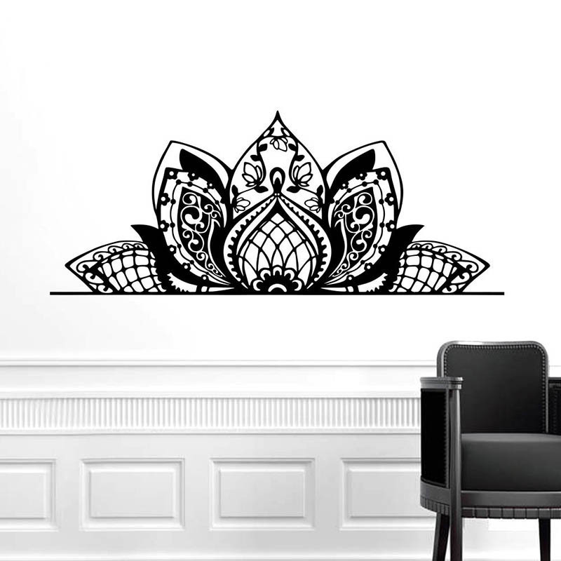 Islamic Wall Sticker Home Decoration Modern Flowers Lotus Hamsa Hand Wall Decals Decorative Vinyls For Walls