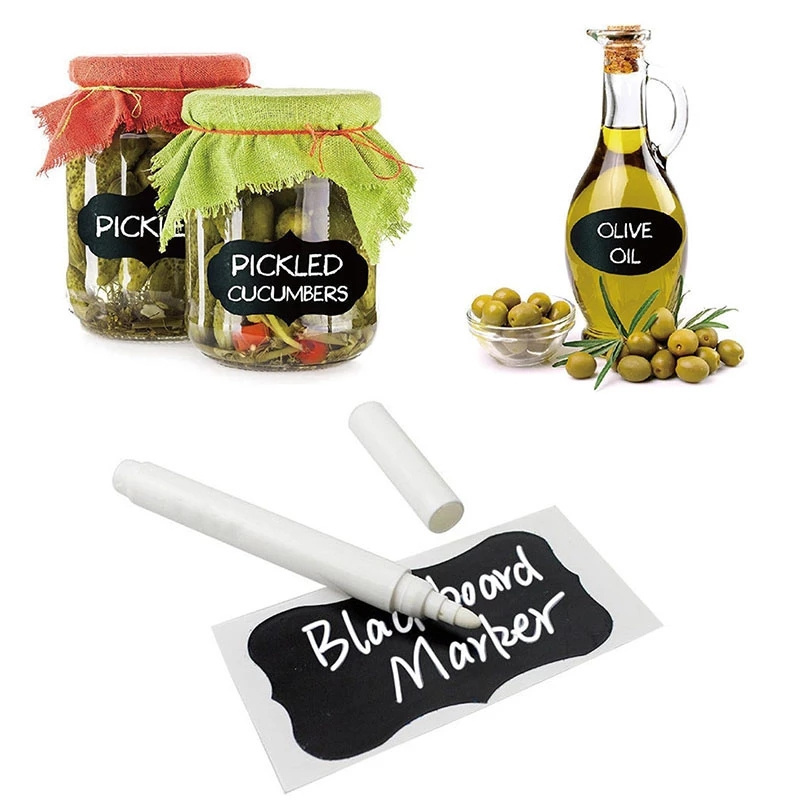 Reusable Blackboard Stickers Craft Kitchen Jars Organizer Label Chalkboard Stickers Chalk Board Black Board Wall Stickers