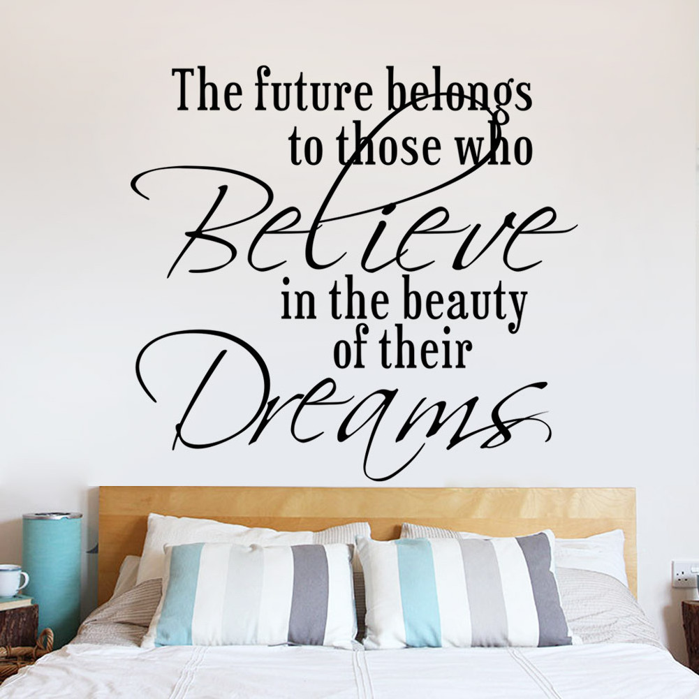 Custom Art Deco Motivational Wall Art Quote Stickers Inspirational Saying Wall Decals for Room Decor