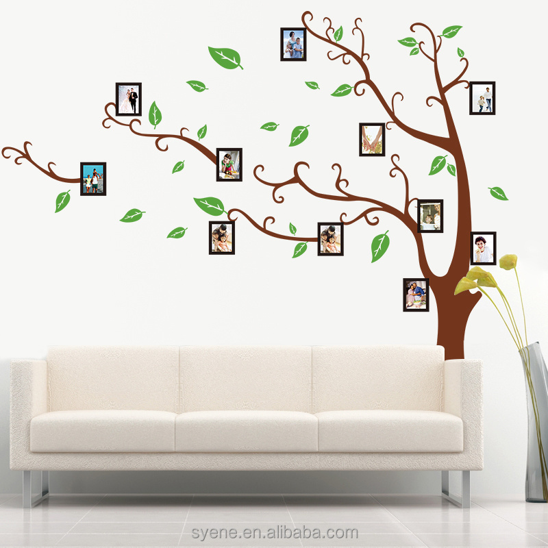 3d Photo Frame Tree Wall Decals Art Mural Wall Stickers Large Photo Picture Frame Family Tree Removable Wall Sticker Decor Decal