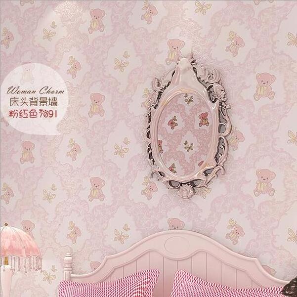 Syene hot selling mural wallpaper 3d wallpaper designs sticker for kids baby girl room wall decoration