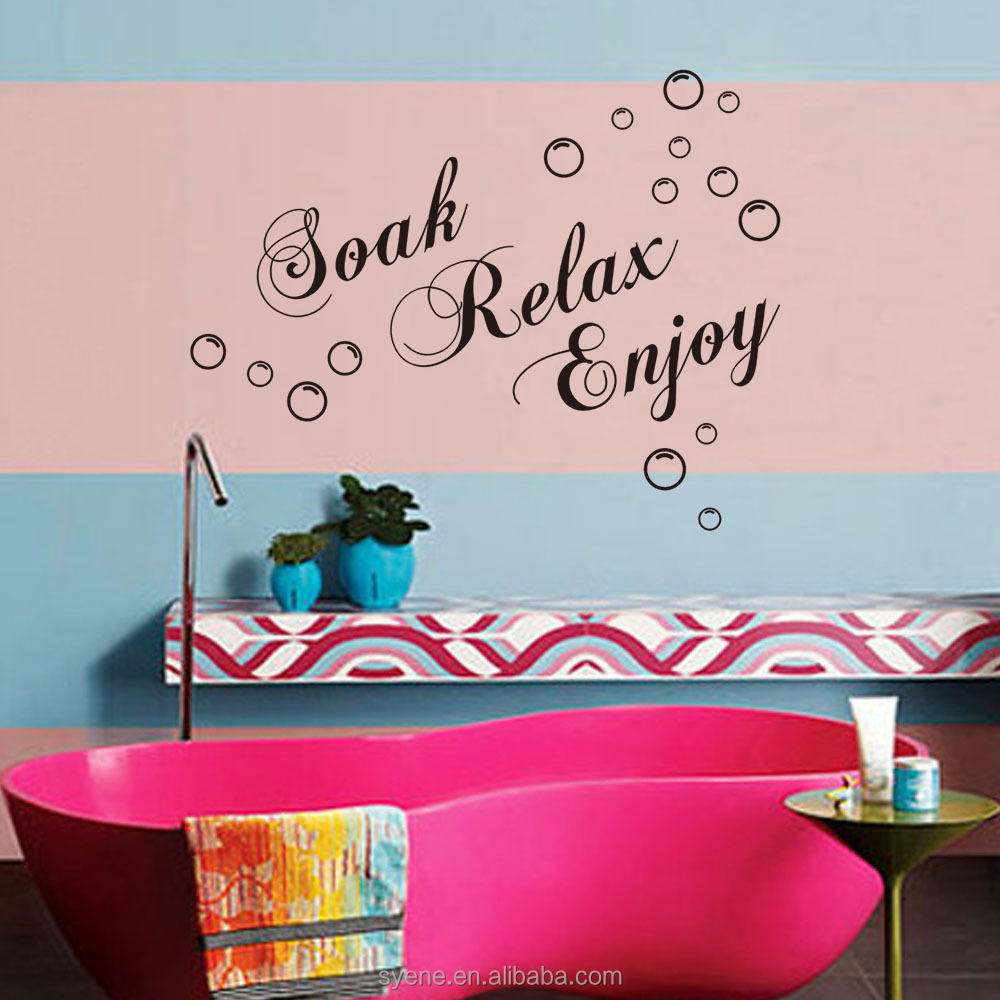 bathroom wall decoration vinyl custom bathroom wall tile stickers quotes soak relax enjoy bubble bathroom mirror wall stickers