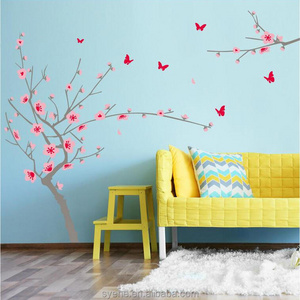 Syene removable living room bedroom TV background Japan cherry blossom beautiful flower wall sticker decal home decor wallpaper