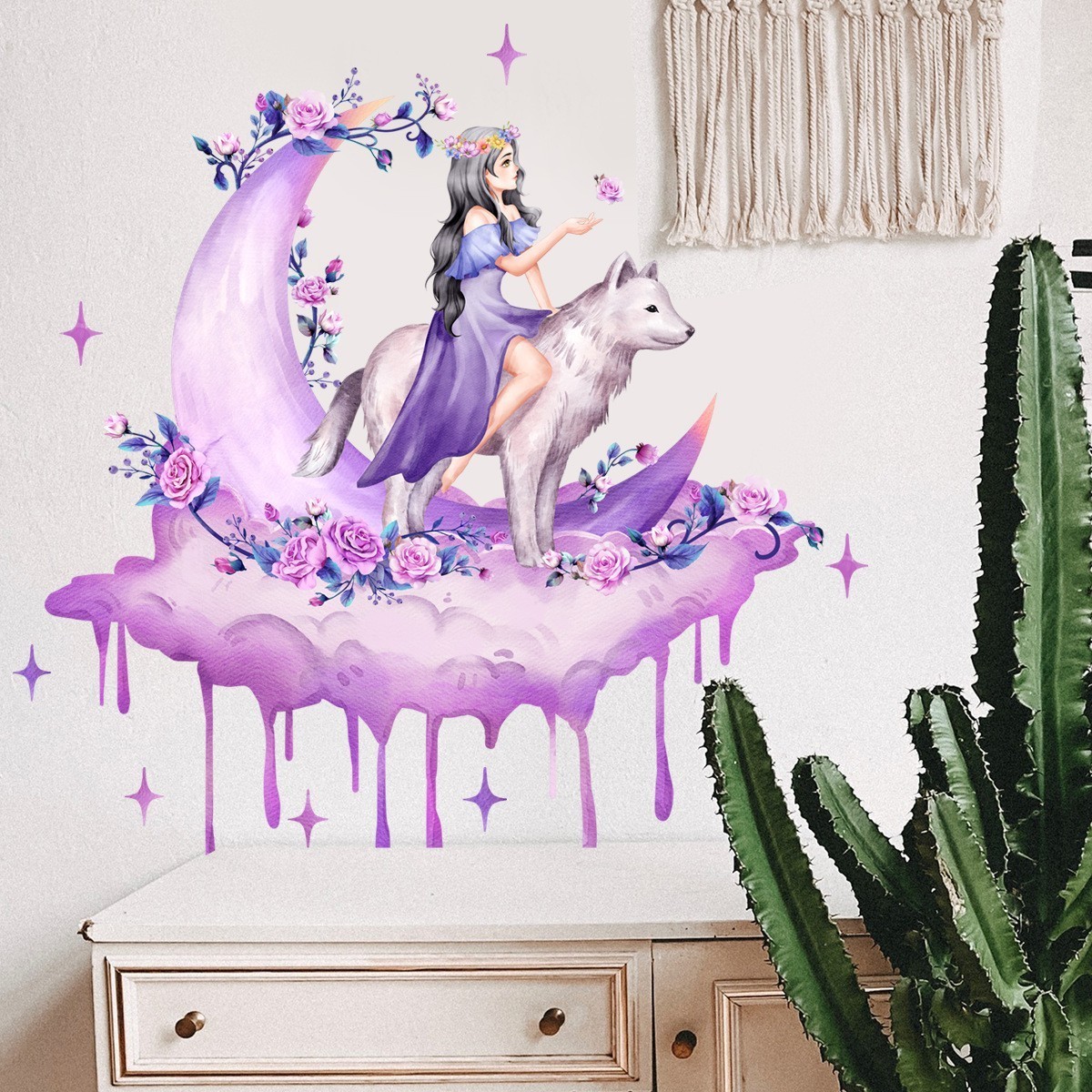 Butterfly English slogan girl flower wall sticker living room home decoration wall sticker self-adhesive wall sticker