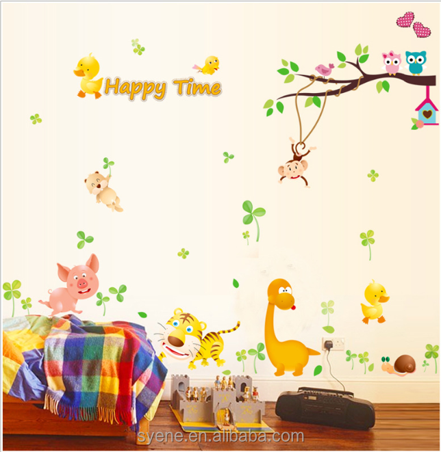 vinyl tree forest decal sticker 3dpvc removable wall stickers XL monkey tree animals home decor kids baby nursery stickers decal