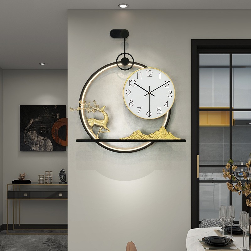 Oversize metal wall clock home decorative Antique Country Style Distressed Iron Roman Numeral Quartz Big Clock