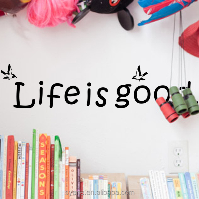 3d wall stickers home decor art vinyl quotes life is good live love laugh wall decor 3d paper wall decoration