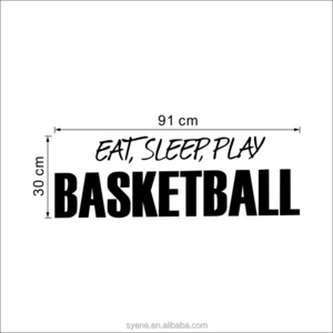 inspirational wall decor dining room wall stickers art vinyl quotes eat sleep play basketball letters kitchen wall decor