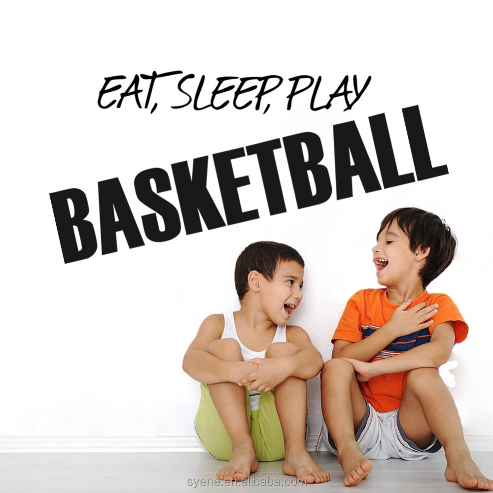 inspirational wall decor dining room wall stickers art vinyl quotes eat sleep play basketball letters kitchen wall decor