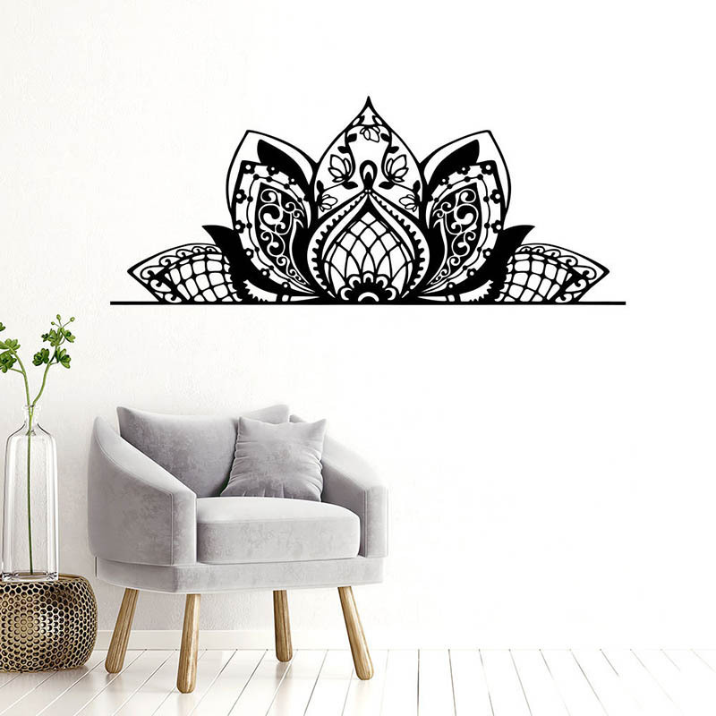 Islamic Wall Sticker Home Decoration Modern Flowers Lotus Hamsa Hand Wall Decals Decorative Vinyls For Walls