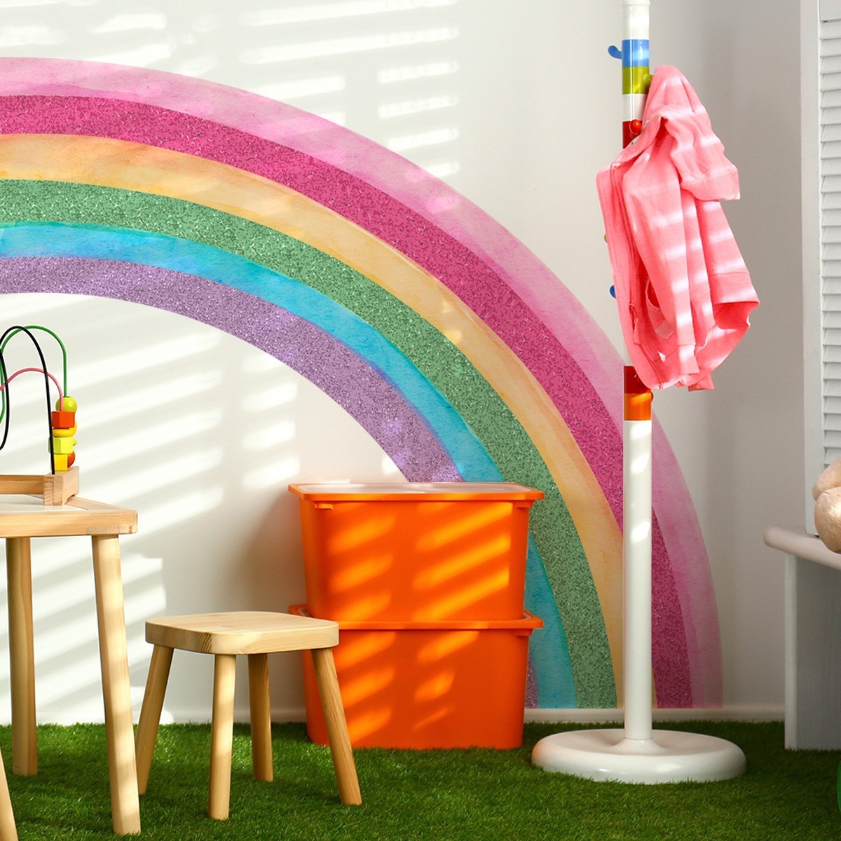 Boho Colo Rainbow Cloud Star Wall Stickers for Waterproof Removable PVC Kids Room Kindergarten Home Decoration