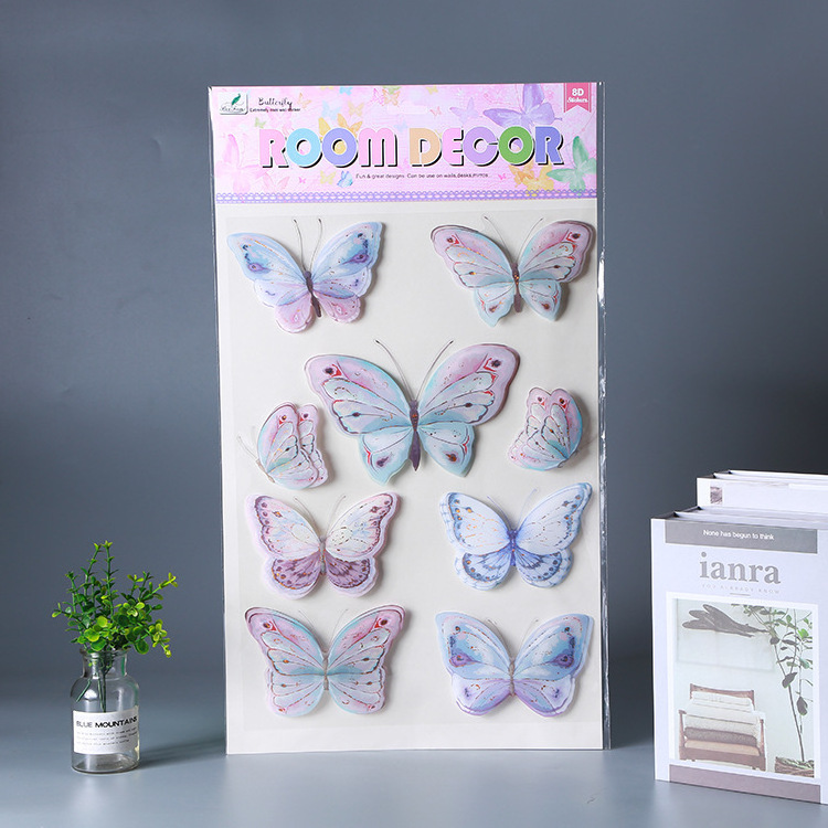 Butterflies 3D Wall Stickers Art DIY PVC Removable Decors Wedding Decorations sun flower Wall Decals Sticker