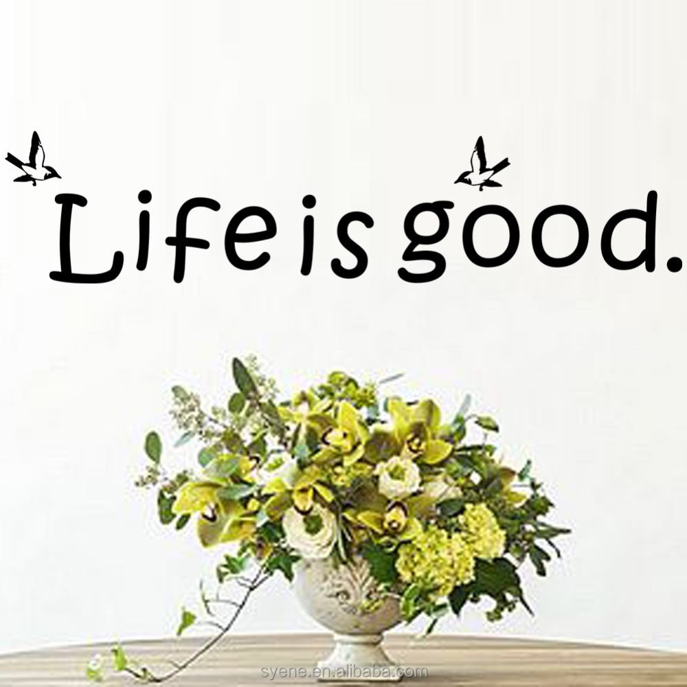 3d wall stickers home decor art vinyl quotes life is good live love laugh wall decor 3d paper wall decoration