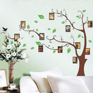 Syene Tree Art Wall Paper Fashion Removable Photo frame Family Tree 3D Vinyl Home Wall Sticker 3d Art Tree Wall Decals