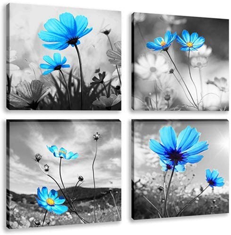 Wholesale Relief Handmade Oil Paintings Heavy Texture Artworks Modern Design Decorative Canvas Flower Abstract Art Wall