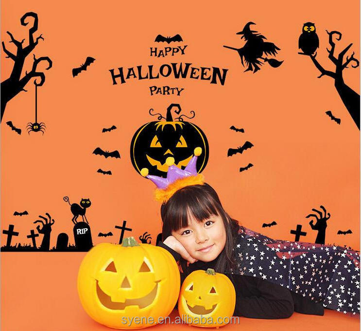 Syene Halloween Door Wall Coverings Decorating Home Decor festival sticker wall decoration