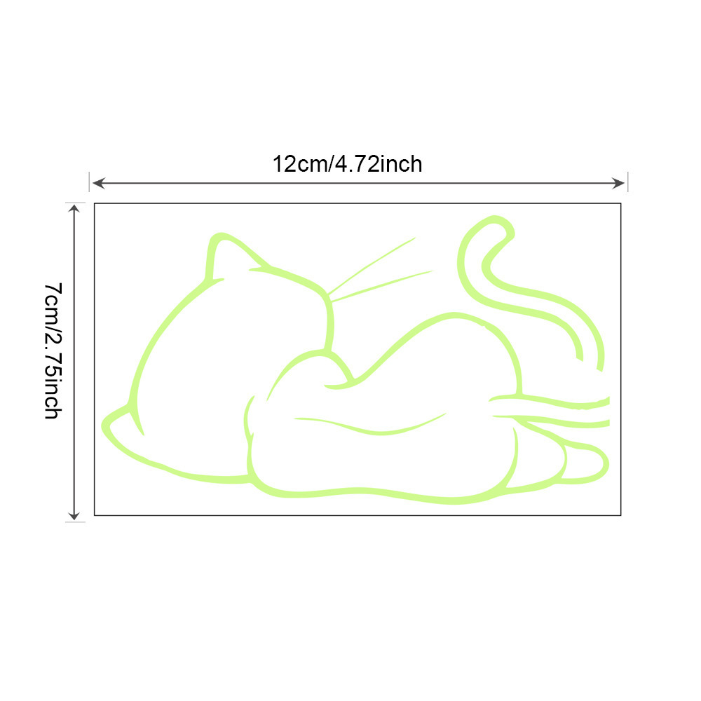 Cross-border new cat luminous sticker luminous home room decoration decal cat switch prompt fluorescent wall sticker