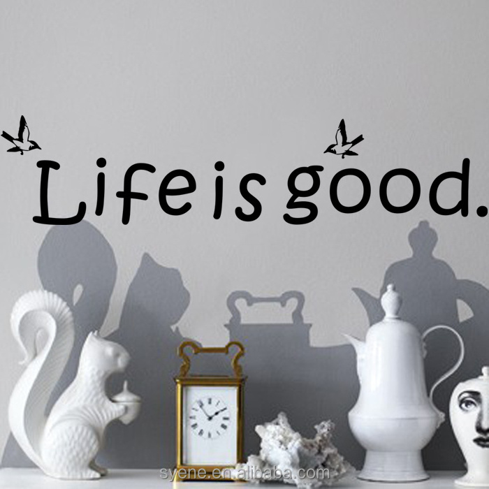 3d wall stickers home decor art vinyl quotes life is good live love laugh wall decor 3d paper wall decoration