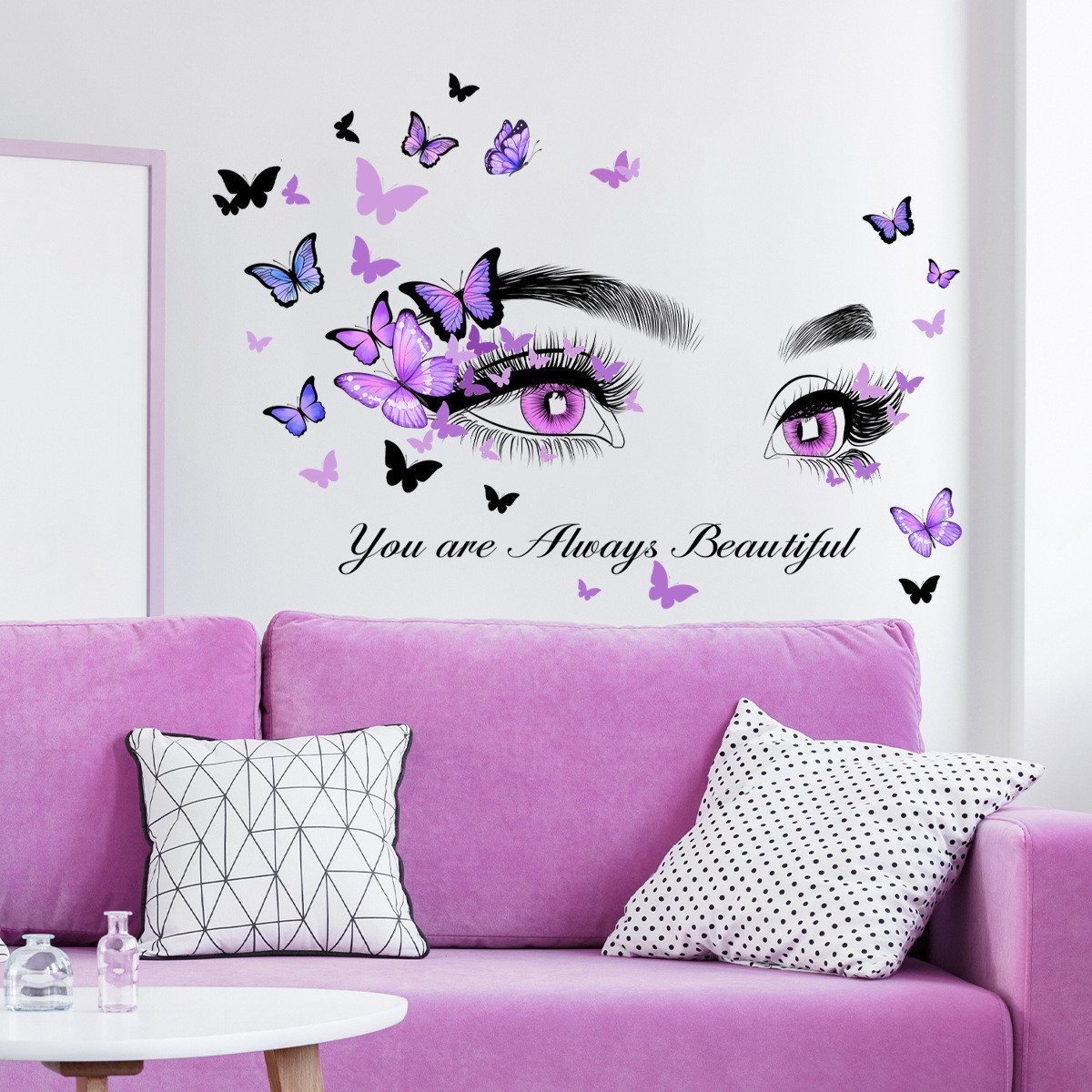 Flowers Trees Butterflies Paper Pvc Wall Stickers For Girls Room Kids Bedroom Decor Wall Art Home Decals