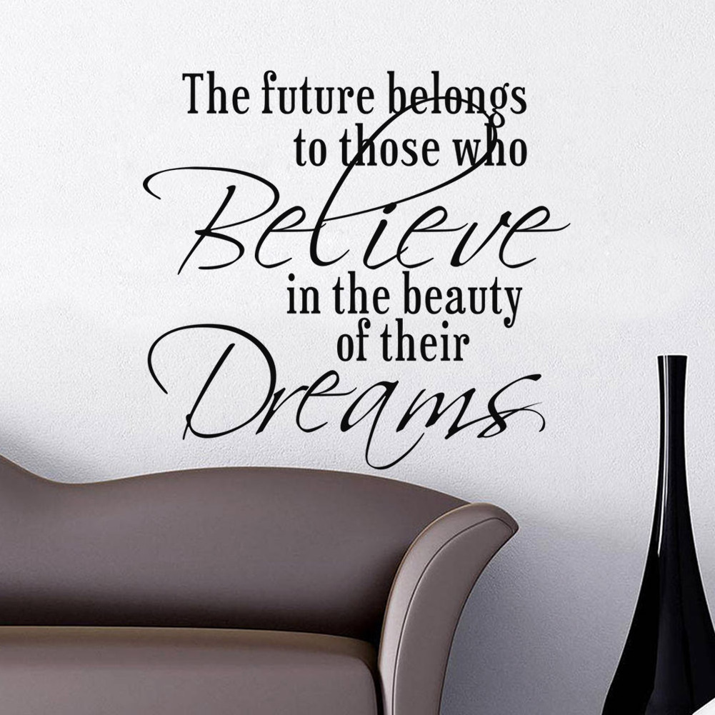 Custom Art Deco Motivational Wall Art Quote Stickers Inspirational Saying Wall Decals for Room Decor