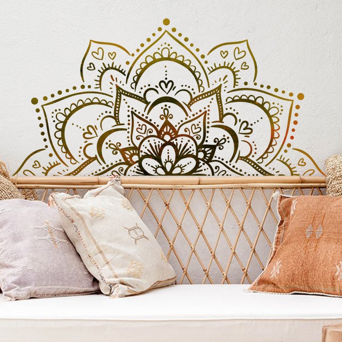 Islamic Muslim Decoration Ramadan Kareem PVC Wall Sticker Crescent Star Lamp Pattern Wall Sticker for Bedroom Living Room