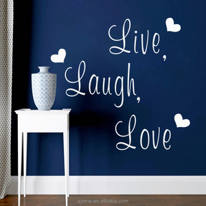 3d wall decals self adhesive wall sticker art vinyl quotes live laugh love with love heart islamic wall decal sticker home decor