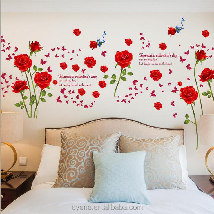 Syene hot wallpaper for bedroom walls sticker 3d flower wallpaper for bedroom walls home decor mural