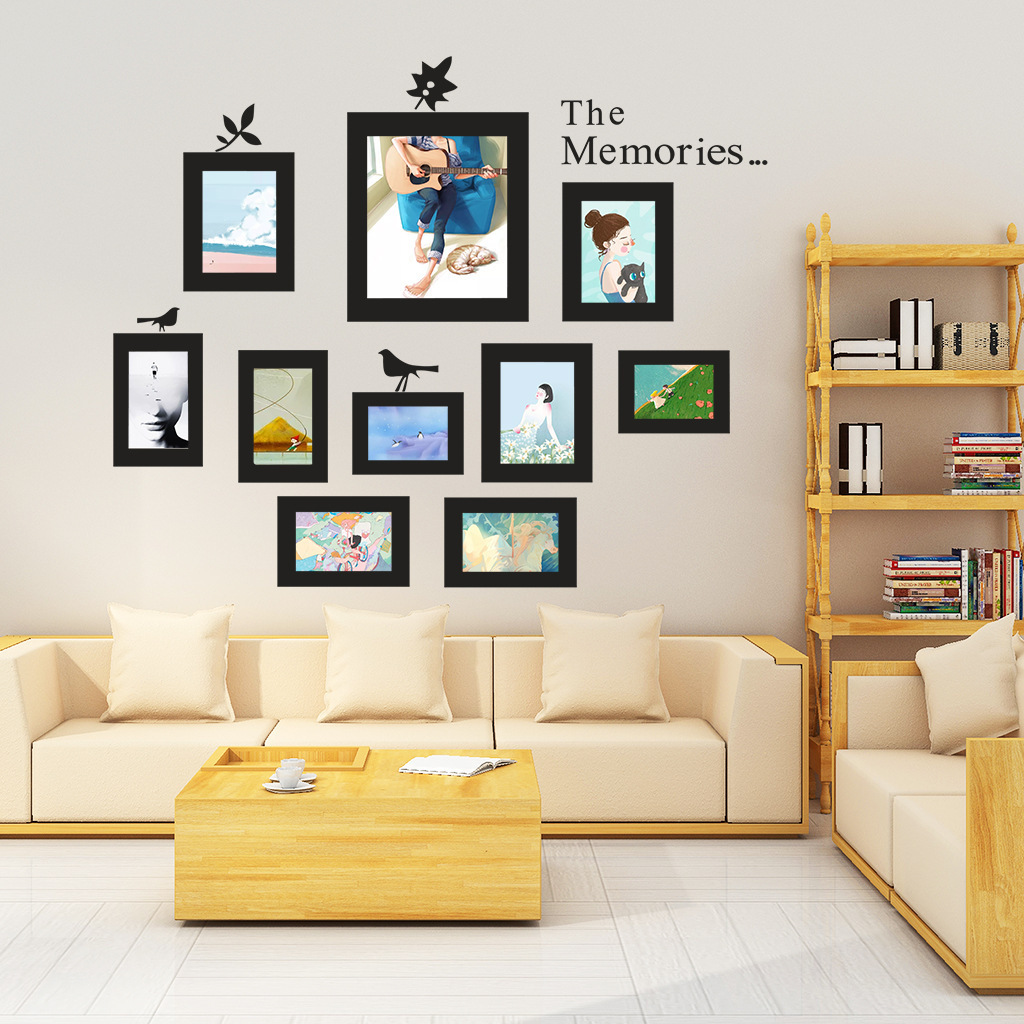 New 3D PVC Removable Photo Frame Wall Sticker Vinyl Decal Home Decor Family Picture Frames Memory Sticker Living Room Art Theme