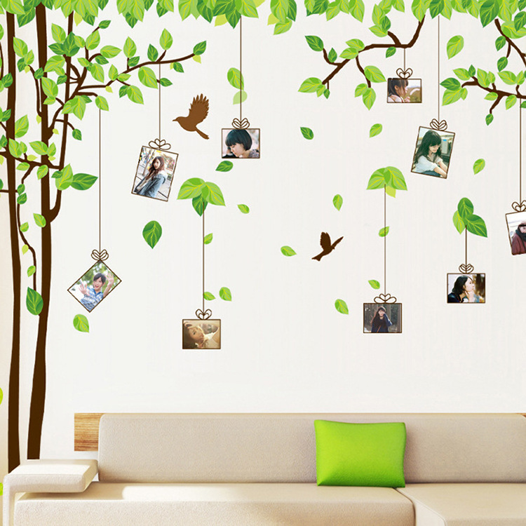 2024 Large Family Tree Wall Decal Decor Removable Photo Frame Tree Picture Wall Stickers for Living Room Wall Vinyl Decal