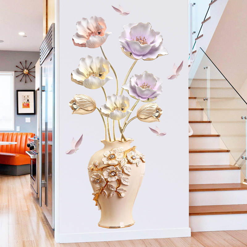 Large Tulip Flower Art Wall Sticker Living Room Home Background DIY Decal Bedroom Decoration Gift Wall Decals